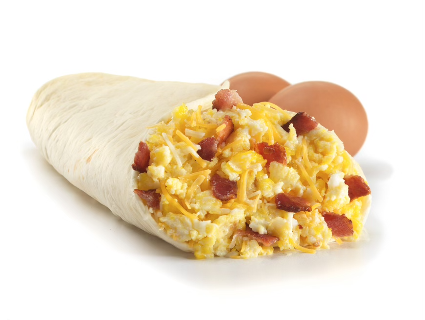 Breakfast with bacon and eggs